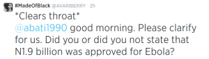 ebola tweet