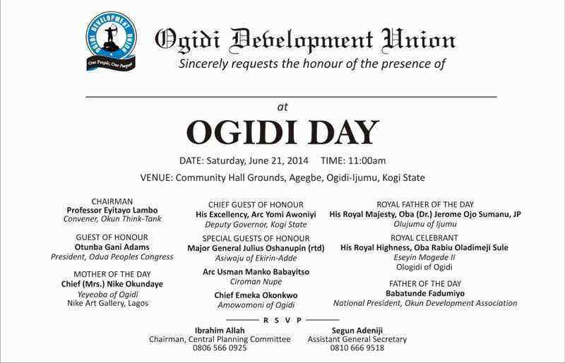 K!cking Off Ogidi Day 2014: Eyitayo Lambo Leads Dignataries to Ogidi Day.