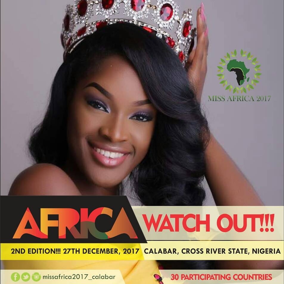 Watch Out For The 2nd Edition Of The Miss Africa 2017 Beauty Pageant Holding 27th December, Eve Of Carnival Calabar 2017 With The Theme #Migration