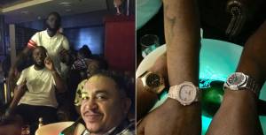 Hushpuppi & Daddy Freeze flaunt Expensive Wristwatches as they Chill in Dubai