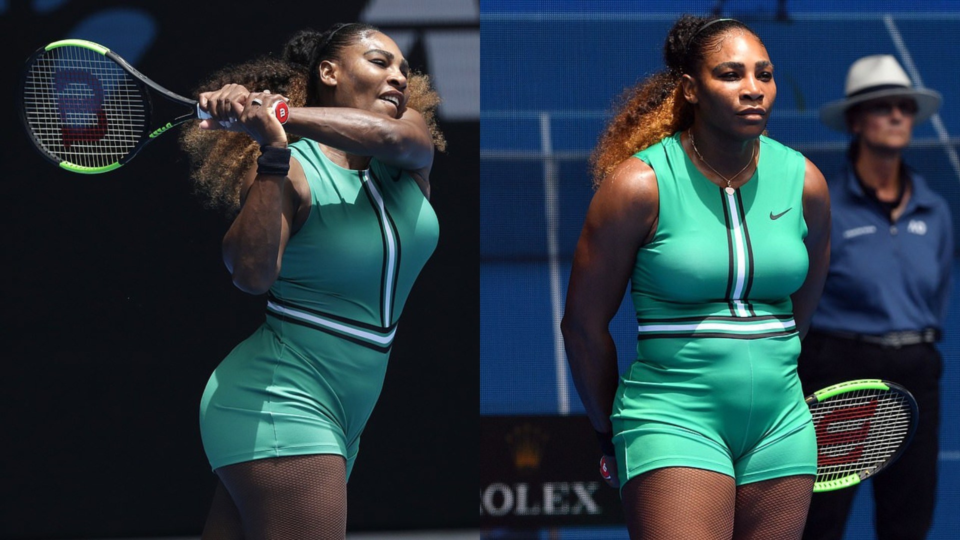 Image result for Figure-Hugging Bodysuit Serena Williams Wore At the Australia Open Clash is Causing A Stir Online