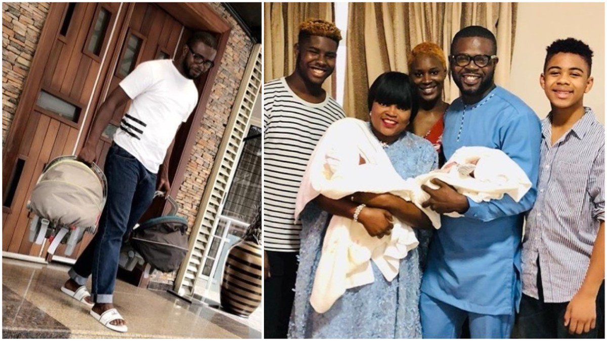 Image result for Love you my queen – JJC gushes over Funke Akindele as he steps out with their kids
