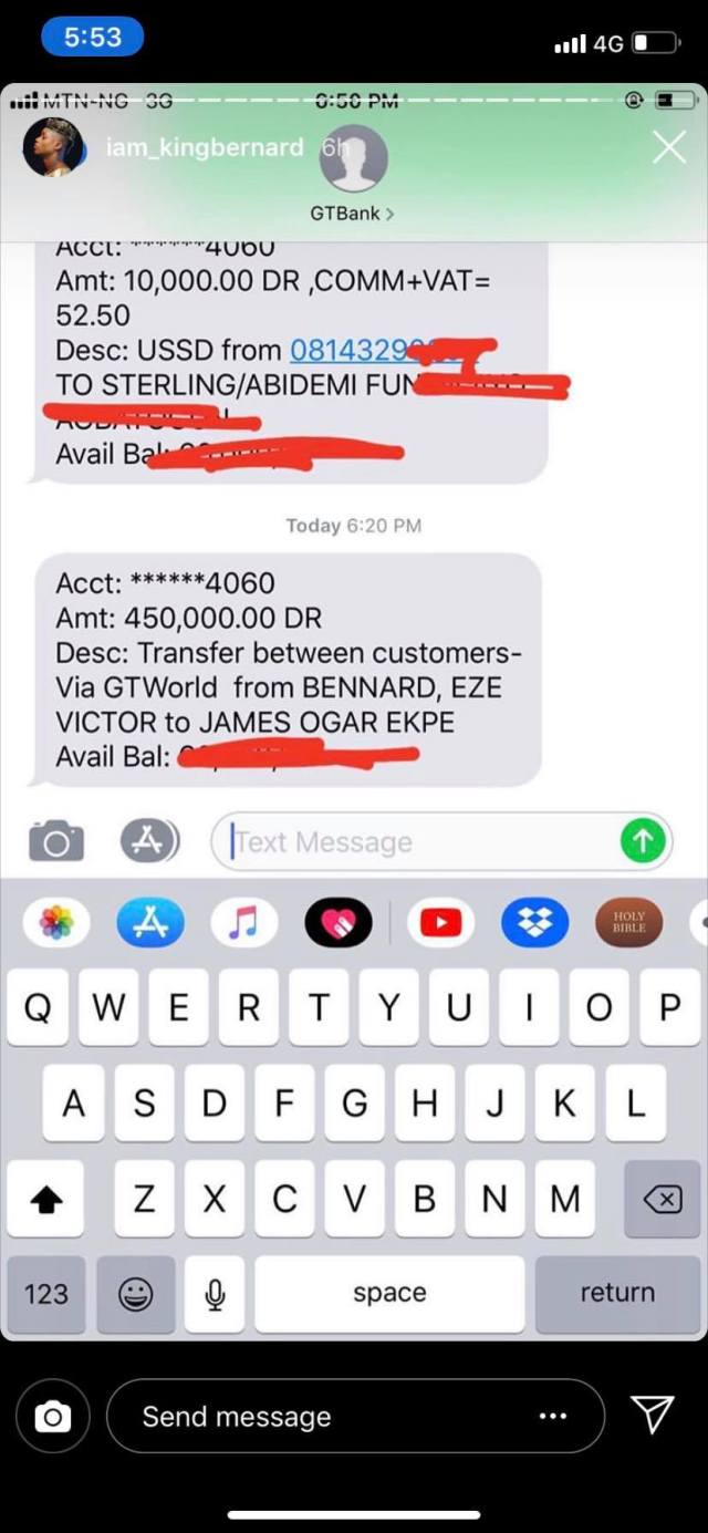 King Bernard scammed