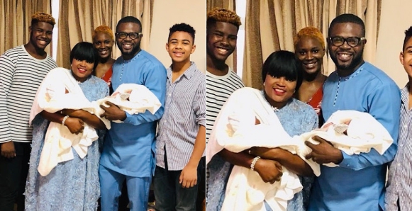 Image result for First photo of Funke Akindele Twin Boys