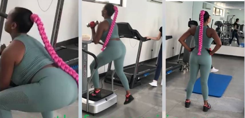 Image result for DJ Cuppy hits the gym after eating too much during Christmas season (Photos)
