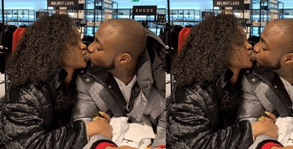 Image result for Davido and Chioma share passionate kiss reunite in London