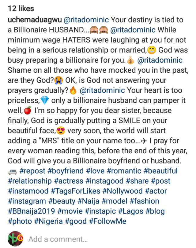 Rita Dominic set to marry