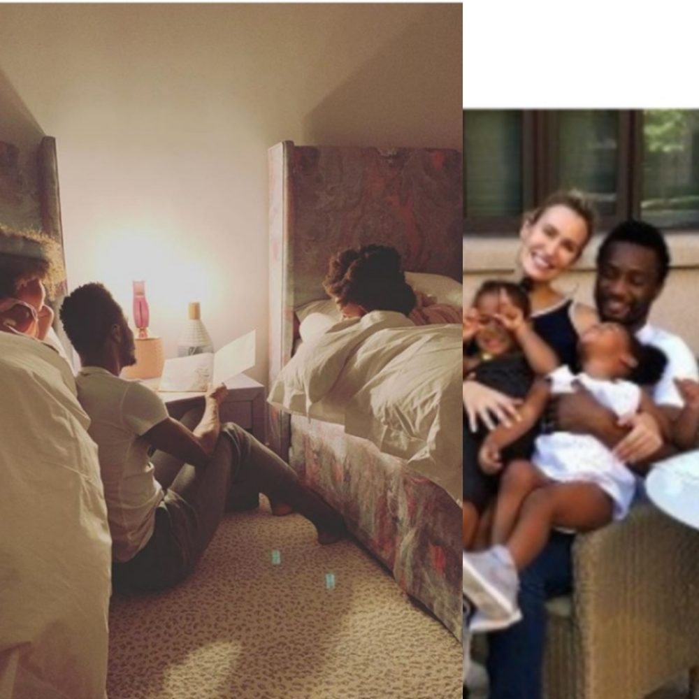 Image result for Mikel Obi reading bedtimes stories to his daughters just before they sleep