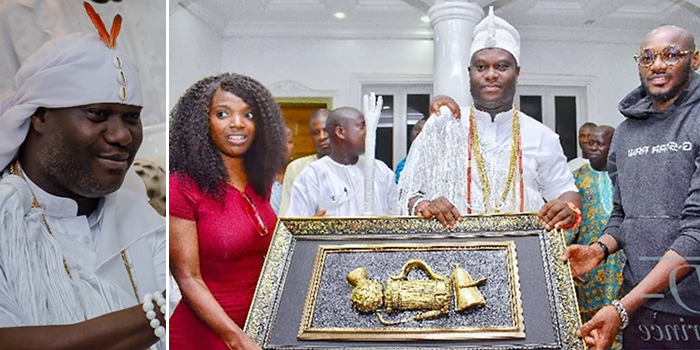 Image result for “Thank you for taking care of 2baba for us” – Ooni of Ife thanks Annie Idibia