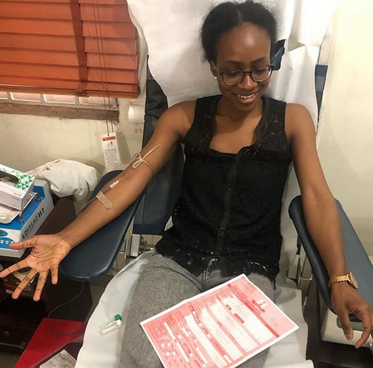#BBNaija’s Anto Lecky Donates Blood to Lagos Collapsed Building Victims