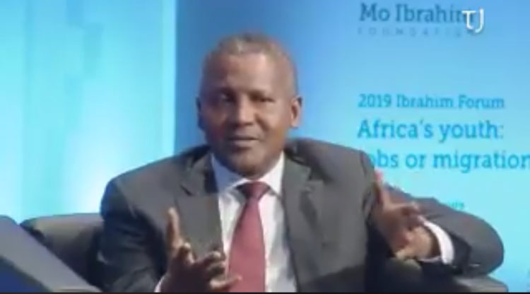 “I withdrew $10m from the bank to confirm I was rich” – Dangote (Video)