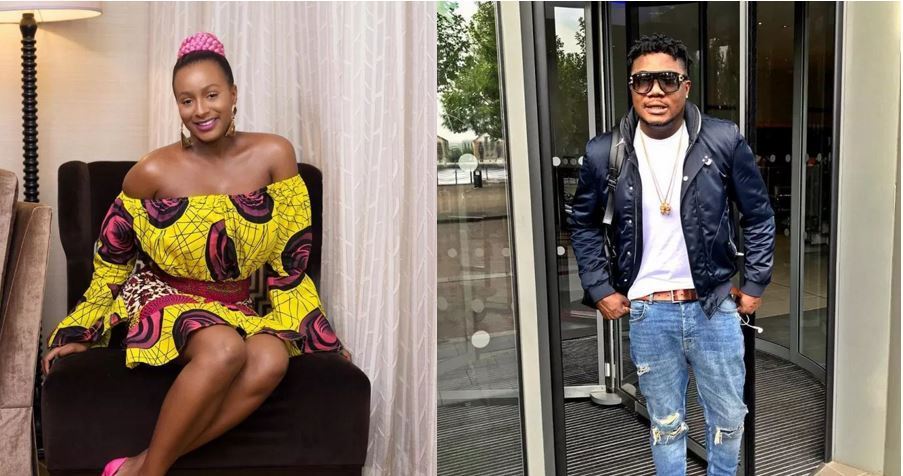 Image result for CDQ schools DJ Cuppy after the speech she gave in Germany