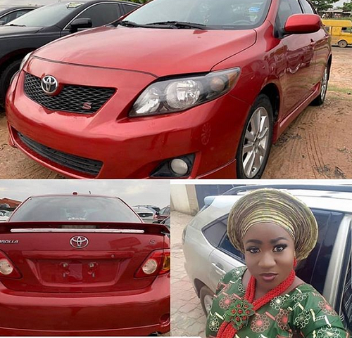 Actress, Bisola Badmus acquires new Toyota ride