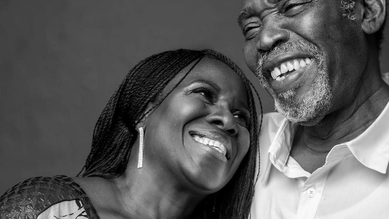 Image result for Joke Silva celebrates husband, Olu Jacobs on His 77th birthday