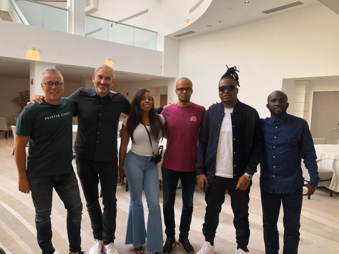 Kiddominant with executives of Sony Music Europe, Africa and West Africa at Miami, Florida USA.