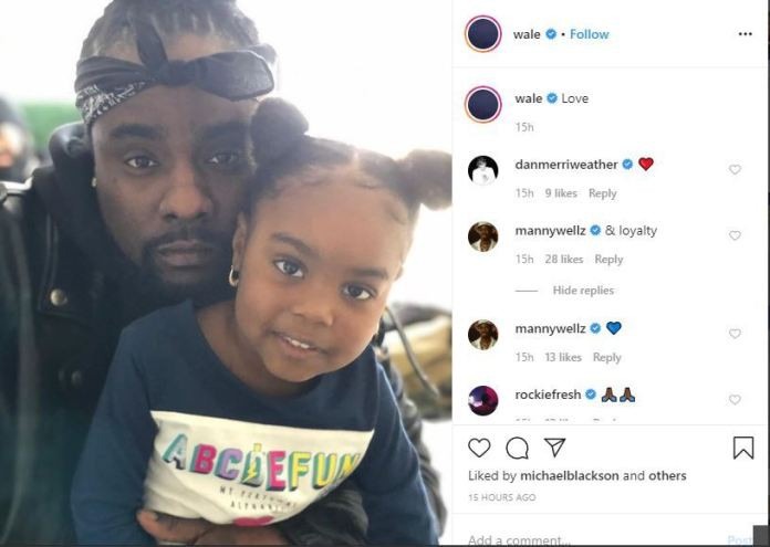 Nigerian American Rapper, Wale Shares Adorable Photo With His Daughter, Oluwakemi (4)