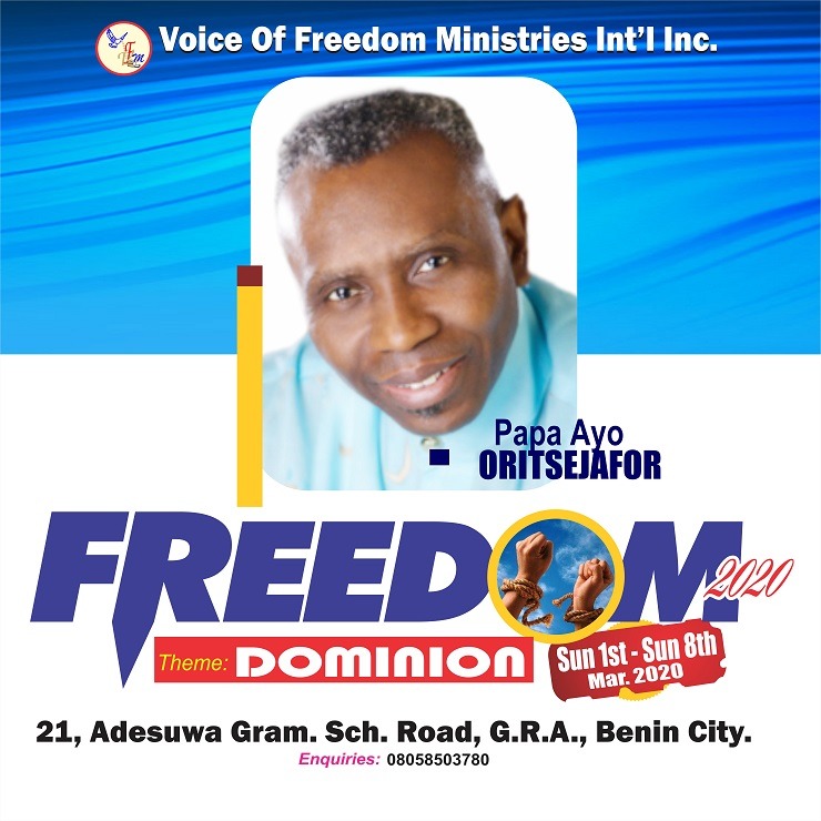 Papa Ayo Oritsejafor storms Benin City