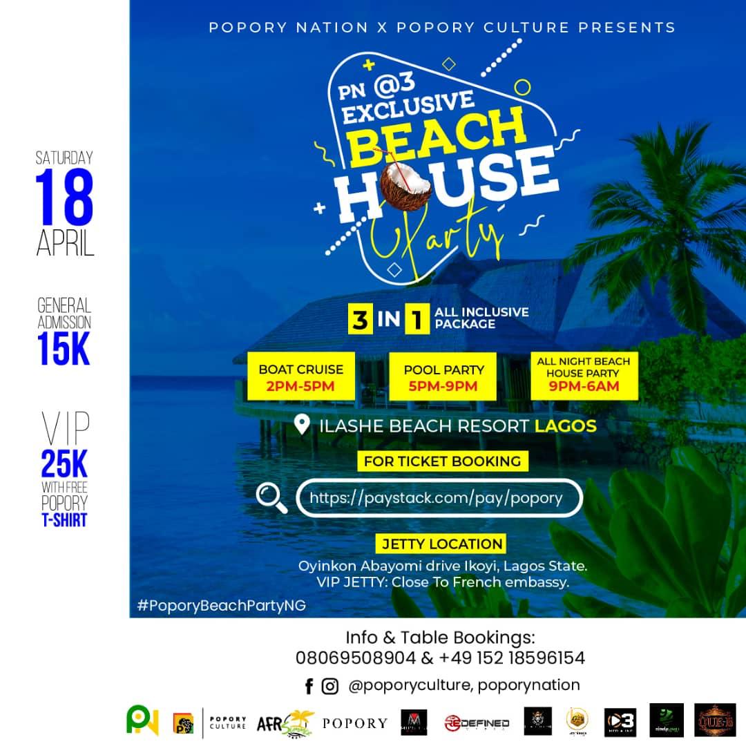 Popory Nation Is bringing the vibe home with #PoporyBeachPartyNG