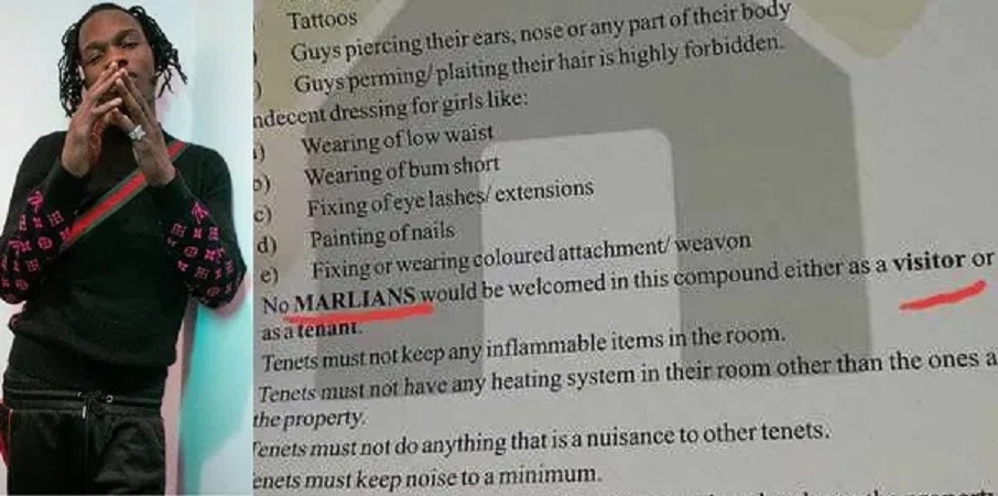 ”Marlians not allowed in my house” – Nigerian Landlord warns