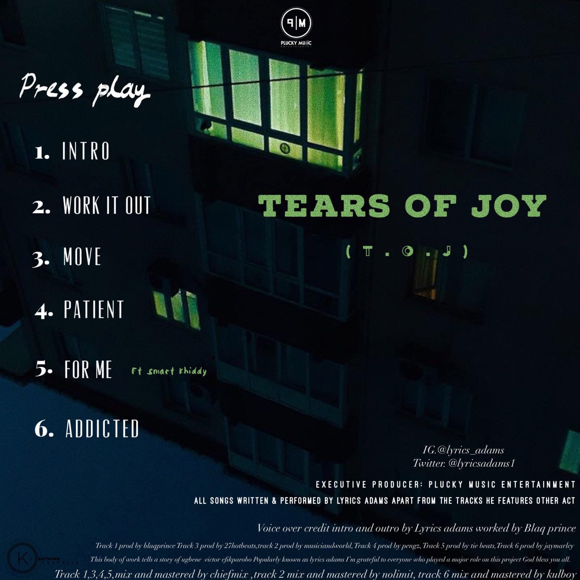 Lyrics Adams Tears Of Joy Tracklist