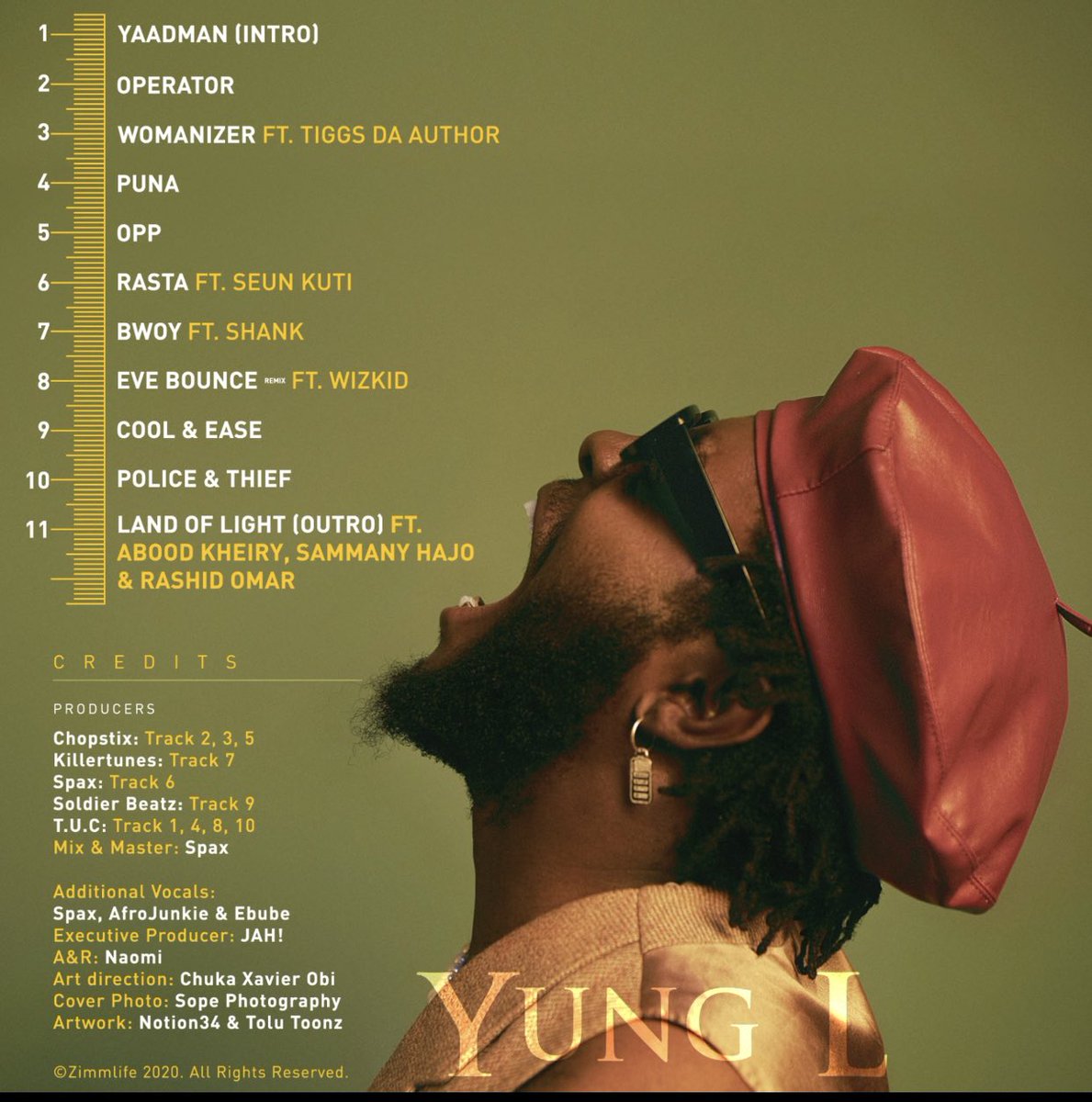 Yung L Yaadman Kingsize Tracklist