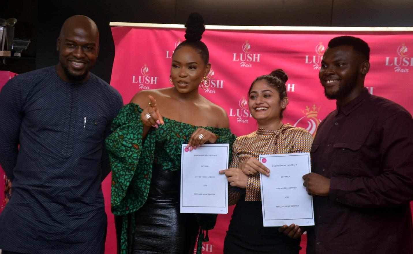 Yemi Alade Lush Hair Group