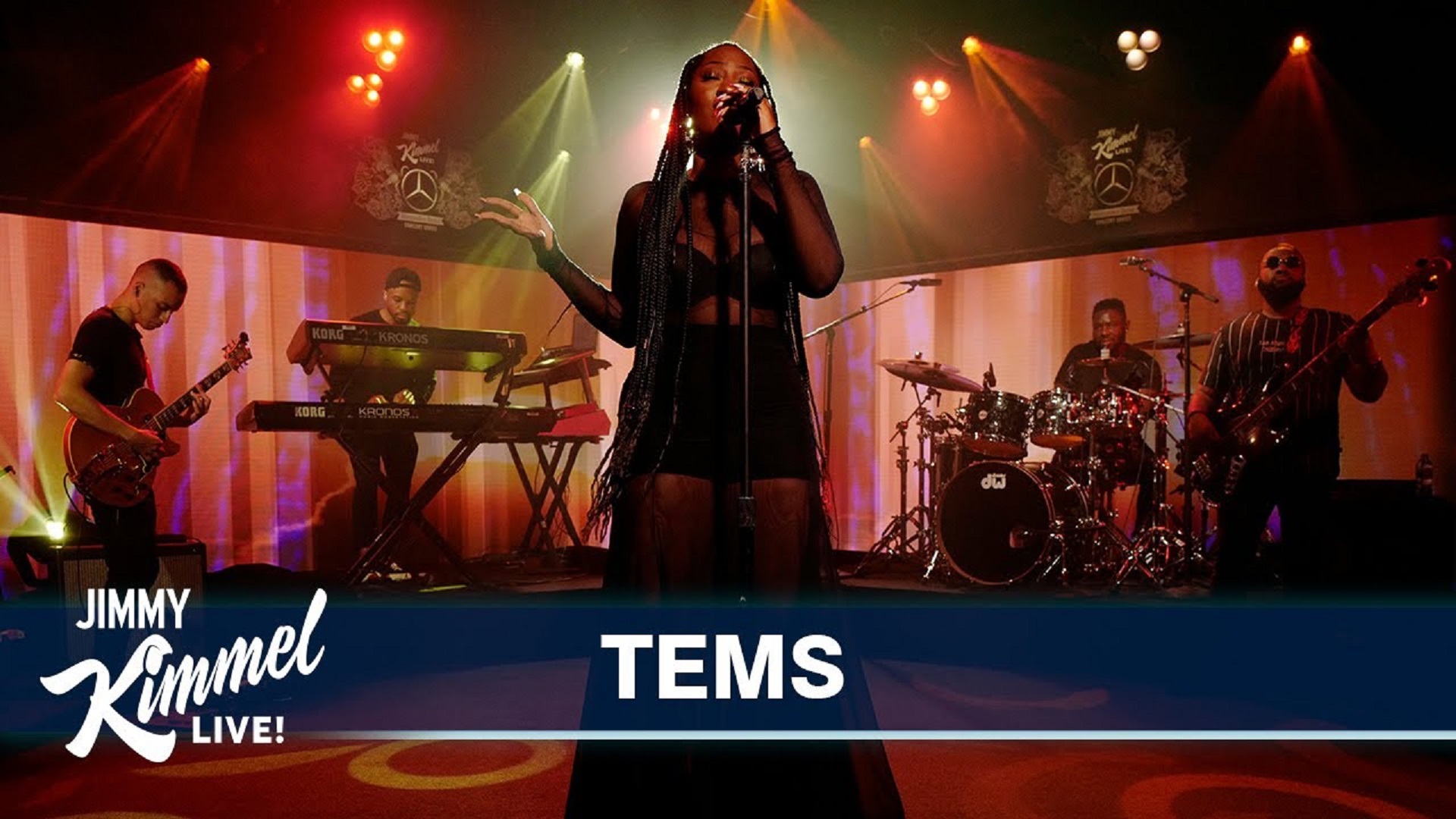 Tems Performs “Avoid Things” on the Jimmy Kimmel Live show