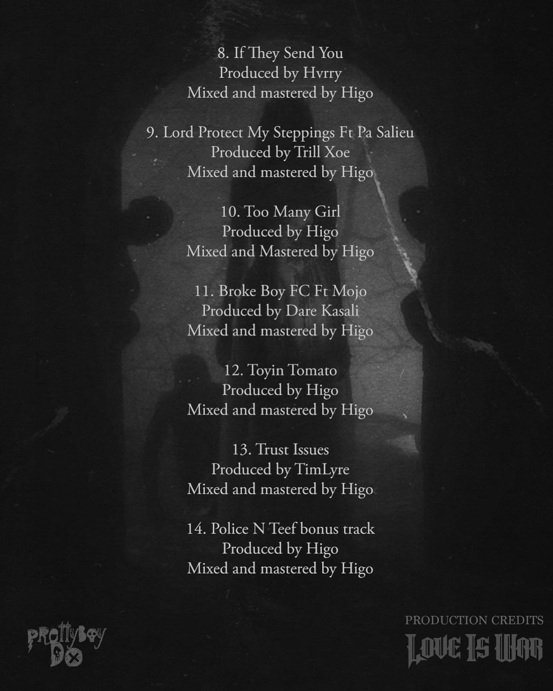 Prettyboy D O Love Is War Tracklist 2