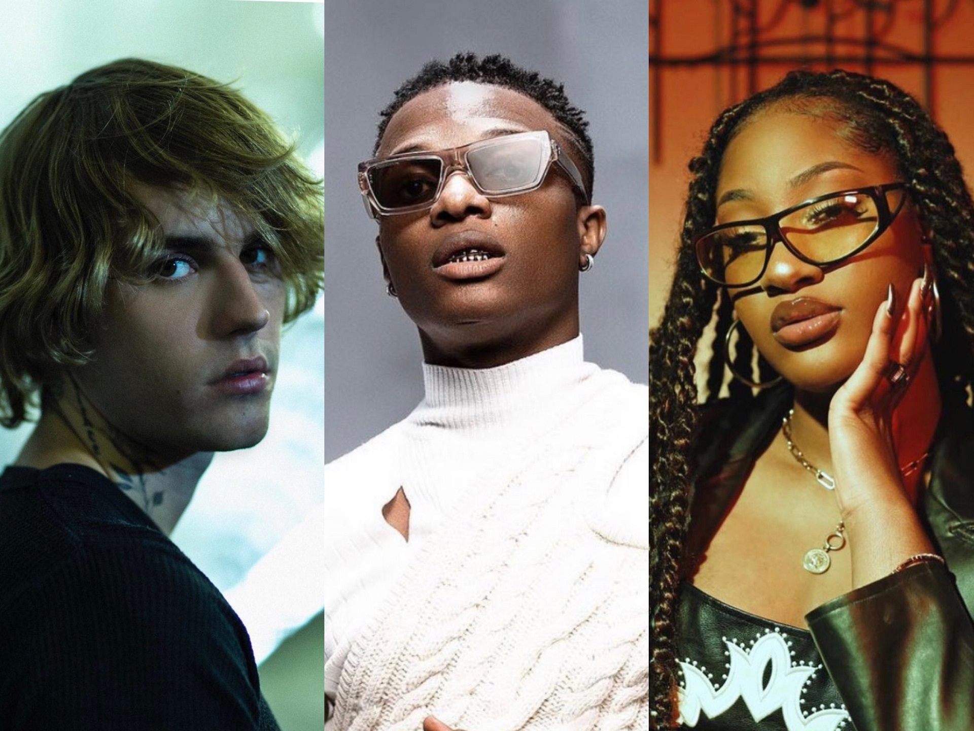 Wizkid, Tems & Justin Bieber