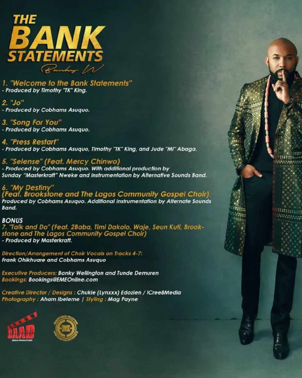 Banky W. The Bank Statements Tracklist