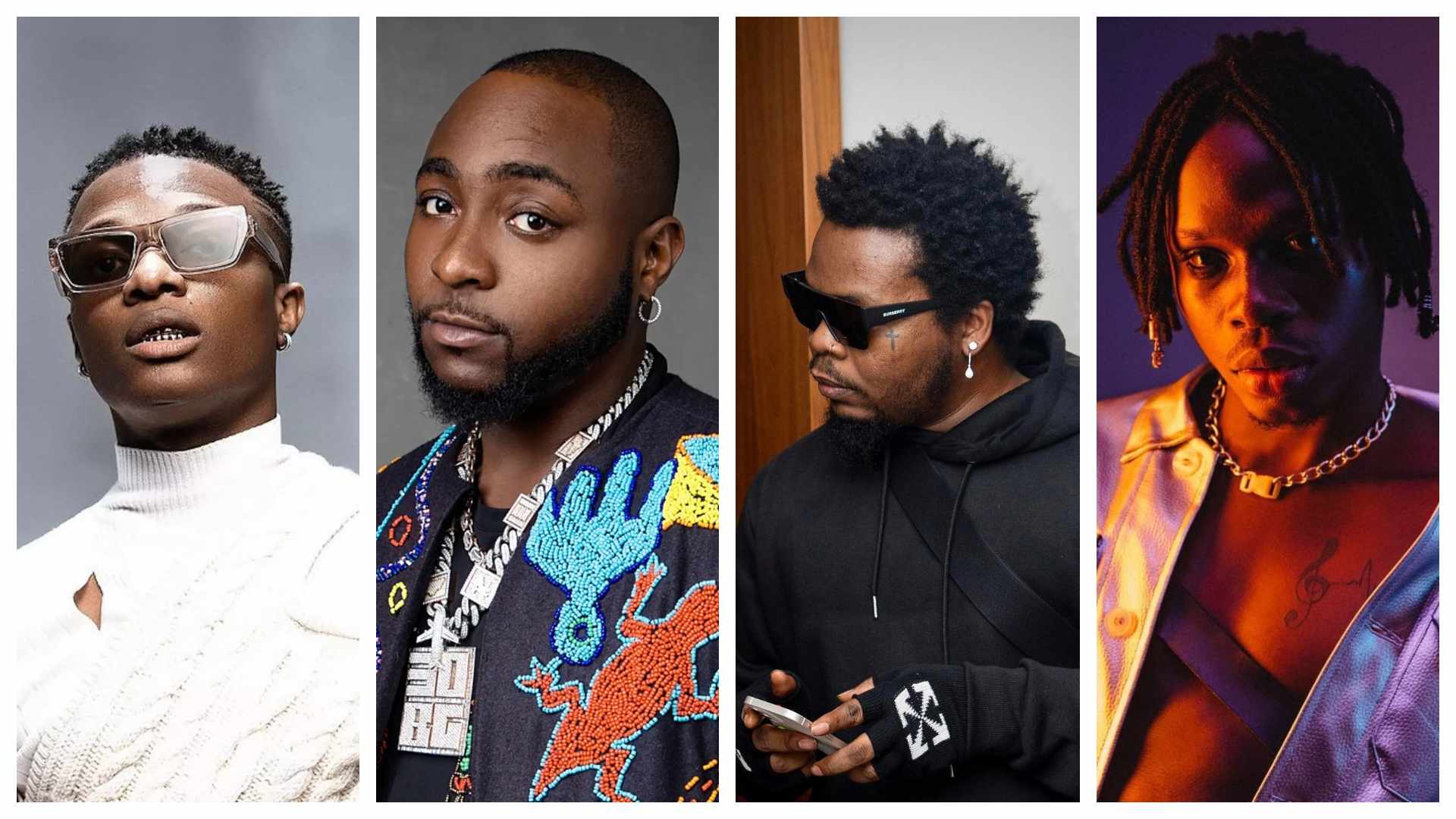 Apple Music!! Wizkid, Davido, Olamide, Fireboy Dml, Zinoleesky & Lojay Make Top Songs Of 2021