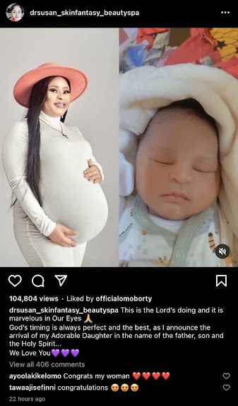 Nollywood Actress Susan Maxwell Welcome Child 