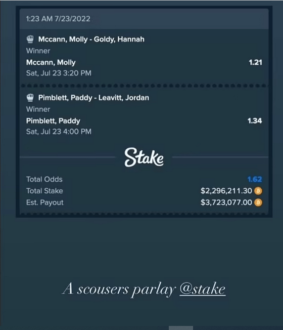 Rapper, Drake wins £3m after double bet on Liverpool duo Pimblett and McCann