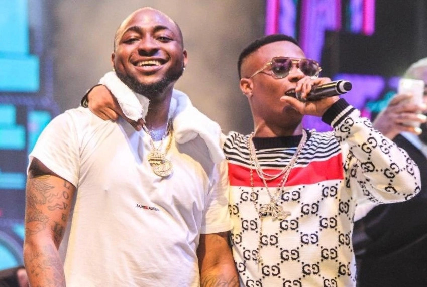 Nigerian music stars, Davido and Wizkid