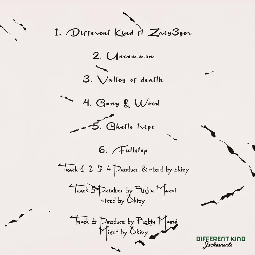 Jacksonsule Different Kind Tracklist