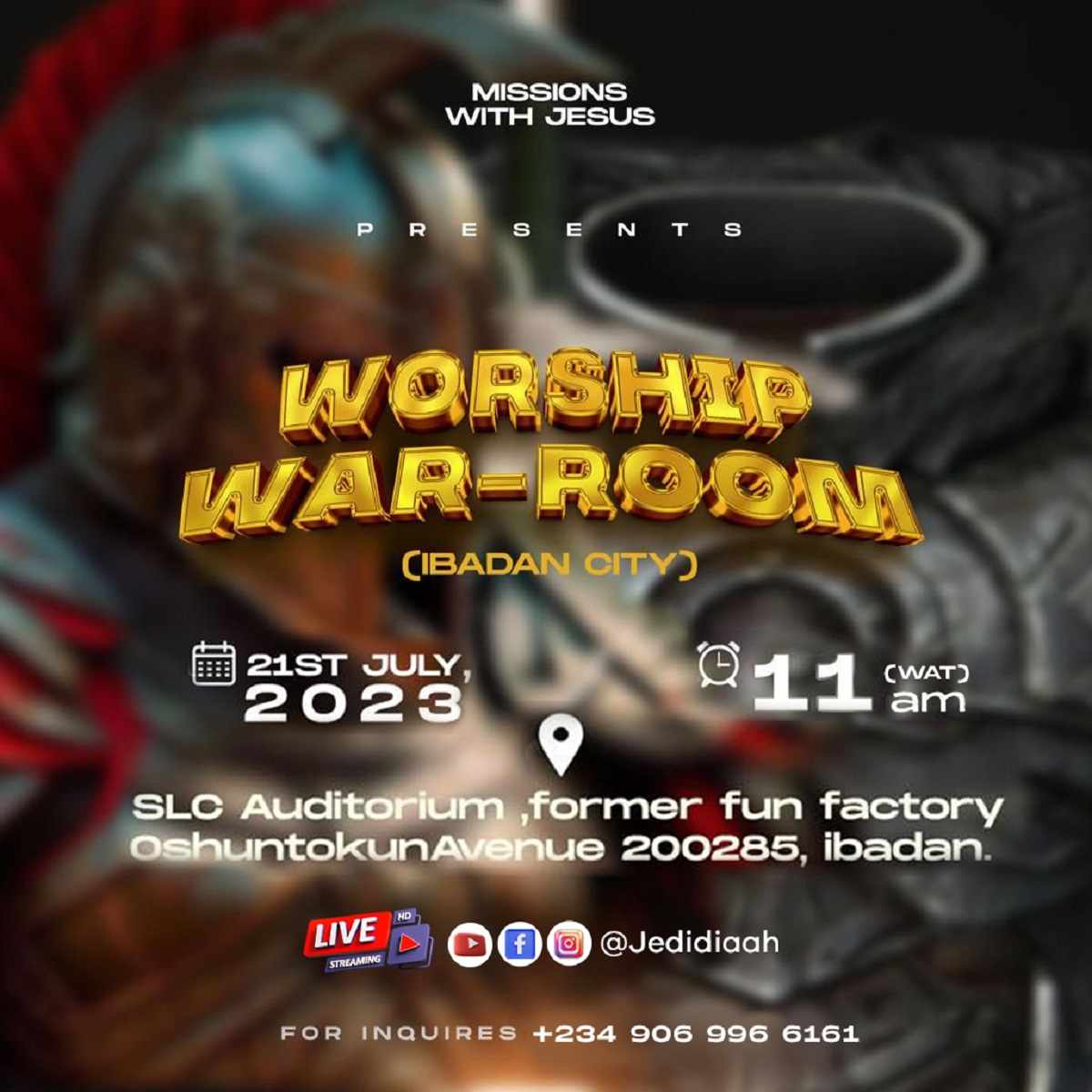 Minstrel Jedidiaah Storms Ibadan With “Worship War-Room”