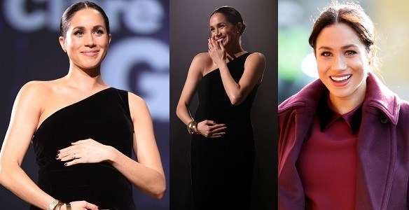 Image result for Meghan Markle spotted with her baby bump at the British Fashion Awards