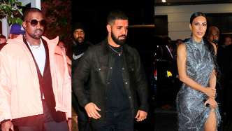 Image result for Kanye West slam Drake for following his wife Kim Kardashian on Instagram