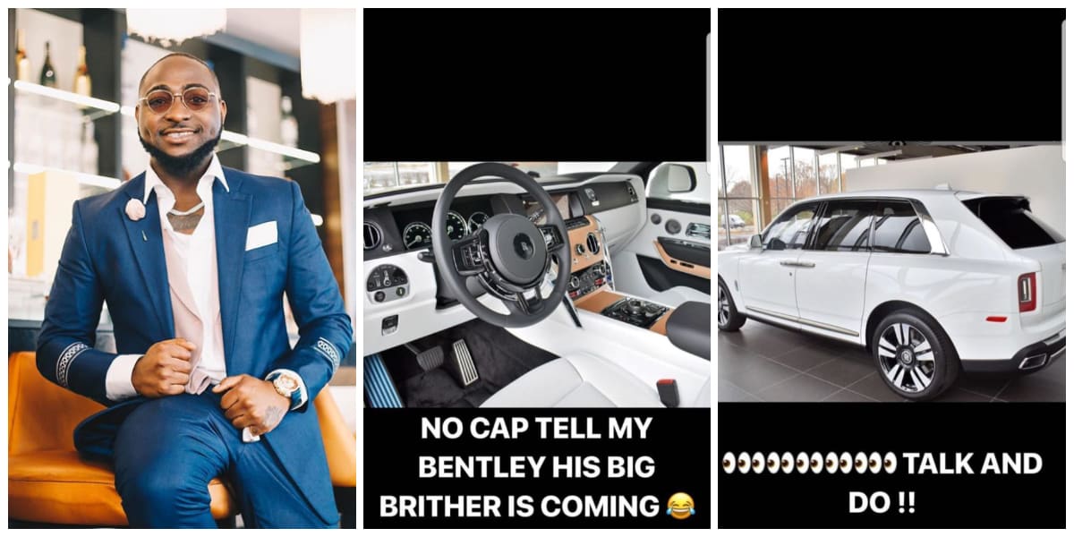 Image result for Davido acquires brand new Rolls-Royce Cullinan 2019 worth 350 million naira