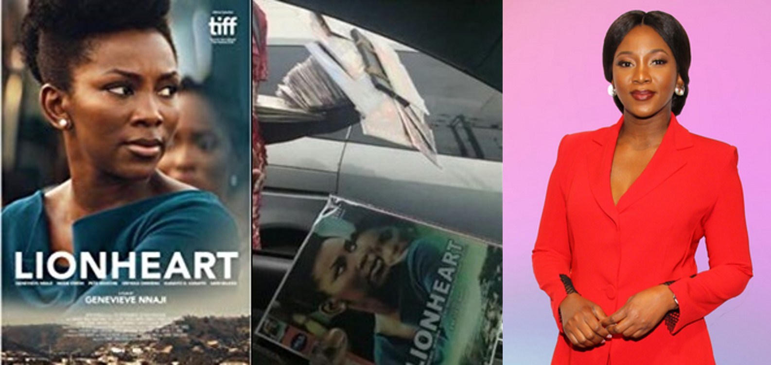 Image result for Genevieve Nnaji’s movie, Lionheart sold for N150 in Lagos traffic