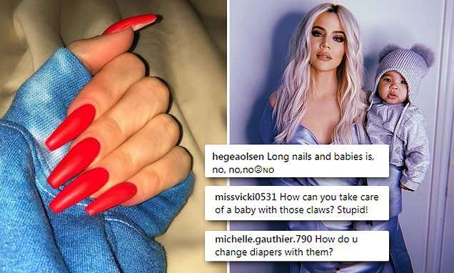 Image result for Khloe Kardashian Mommy-Shamed After Sharing A Picture Of Her Lengthy Manicure