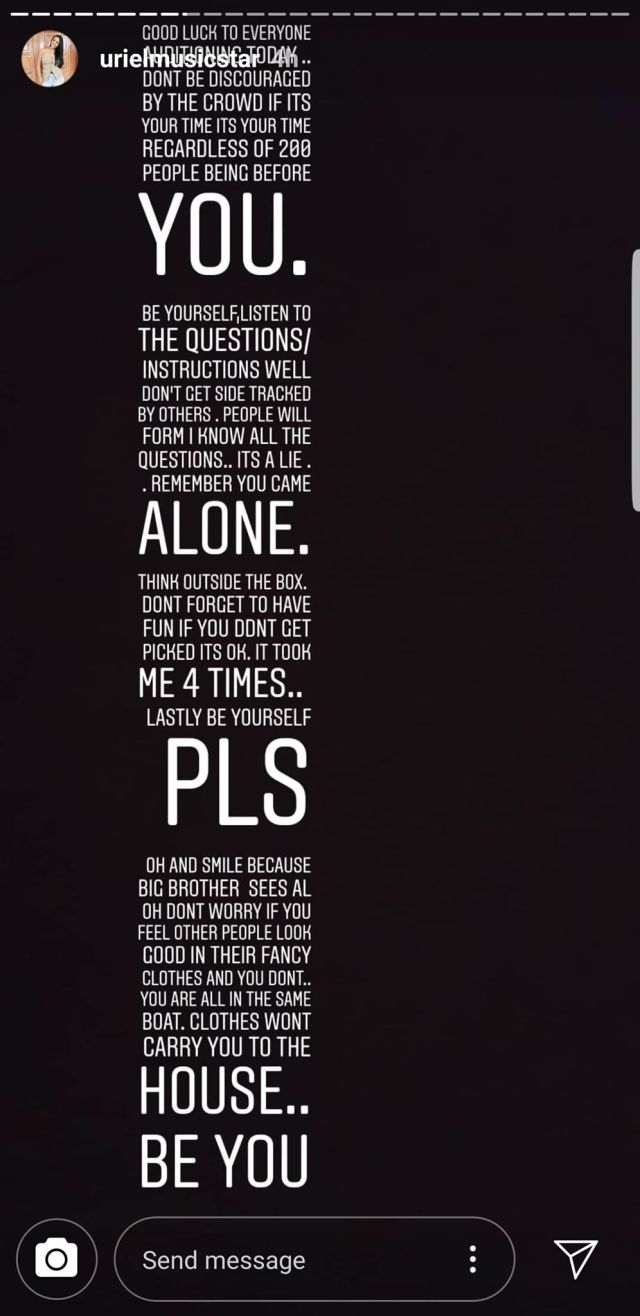 Uriel Oputa gives advise