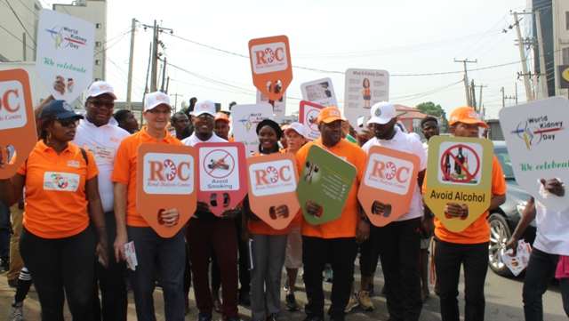 Health Walk by the Renal Dialysis Centre, Ikeja , Lagos, to create awareness on kidney health, March 15, 2019 