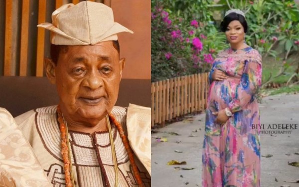 Image result for Alaafin Of Oyo & Olori Bolanle Welcome Baby Boy