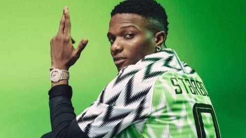 Wizkid-Rocking-The-Super-Eagles-World-Cup-Jersey Entertainment Gists News 