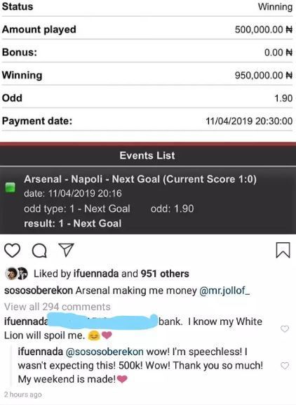 Soso Soberekon gifts Ifu Ennada