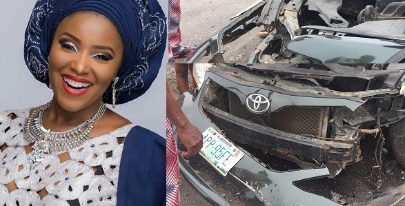 Image result for Actress, Abiola Adebayo survives terrible car crash (Photos)