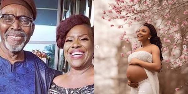 Image result for Adorable new photos of Joke Silva and Olu Jacobs's first grandchild