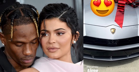 Image result for Kylie Jenner buys Travis Scott a Lamborghini on his birthday