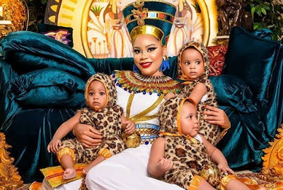 Image result for FFK’s s wife releases new photos as she and her triplets turn a year older